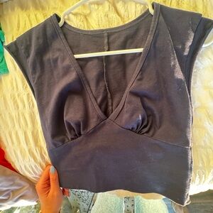 Women's V-Neck navy Top